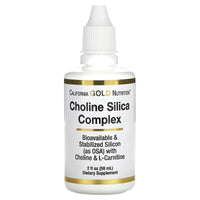 Thumbnail for California Gold Nutrition Choline Silica Complex, Bioavailable & Stabilized Silicon with Choline & L-Carnitine, 2 fl oz (59 ml)