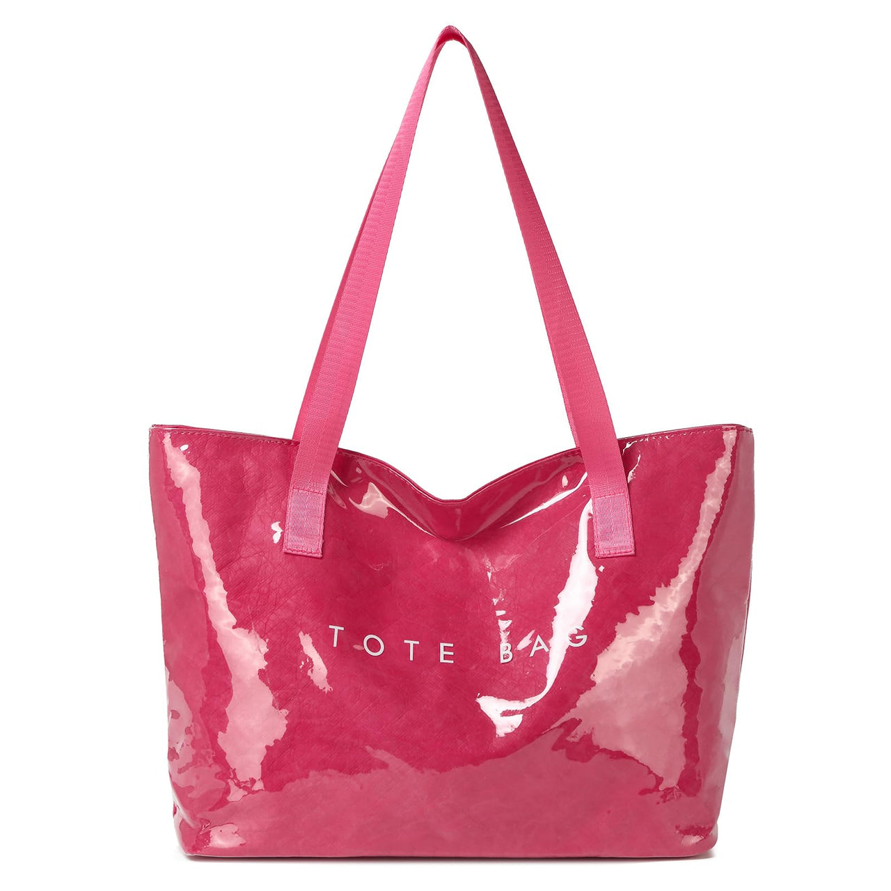 Covelin Women's Stylish Large Capacity Handbag Minimalist Shopper with TOTE BAG Lettering, Durable Leather for Everyday Use Rose