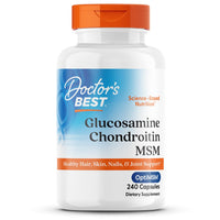 Thumbnail for Doctor's Best Glucosamine Chondroitin MSM - Joint Health Support Supplement for Women & Men, Nutritional Support for Joint Strength, Hair, Skin, & Nails, Gluten Free, Non GMO - 240 Capsules