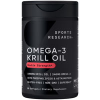 Thumbnail for Sports Research® Antarctic Krill Oil Omega 3 1000mg (with Phospholipids, Choline & Astaxanthin), Turmeric Curcumin C3 Complex (with Bioperine Black Pepper & Coconut Oil) & Plant Based Vitamin D3 + K2