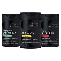 Thumbnail for Sports Research® Vegan Supplements Pack - Vegan Omega-3 Fish Oil Alternative from Algae Oil + Vitamin D3 + K2 + CoQ10