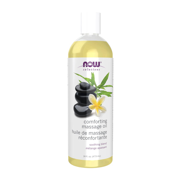 NOW Foods Solutions, Comforting Massage Oil, Vitamin Infused Blend, Soothing and Nourishing, 16-Ounce