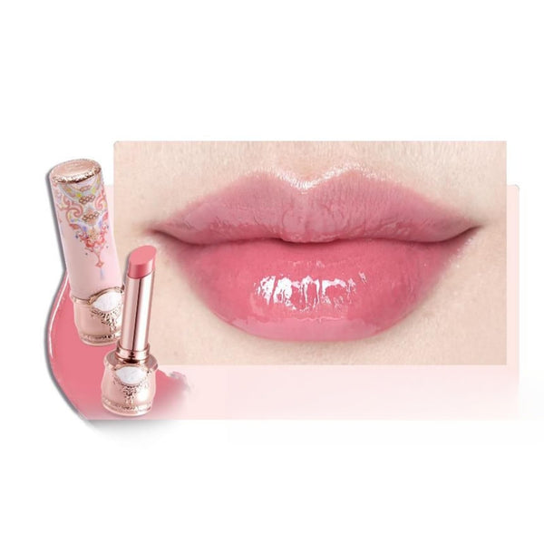 Flower Knows Butterfly Cloud Collar Glossy Lipstick,Hydrating Solid Lip Gloss,Moisturizing Pink Tinted Lip Balm,Long Lasting Lip Gloss in Balm for Girls&Women,(C04 Peachy Aqua)