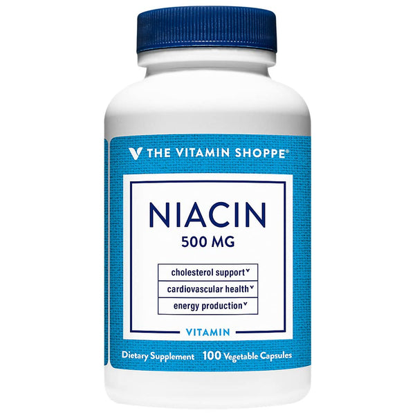 The Vitamin Shoppe Niacin Cholesterol Support 500 (100 Vegetable (100 Vegetable Capsules)