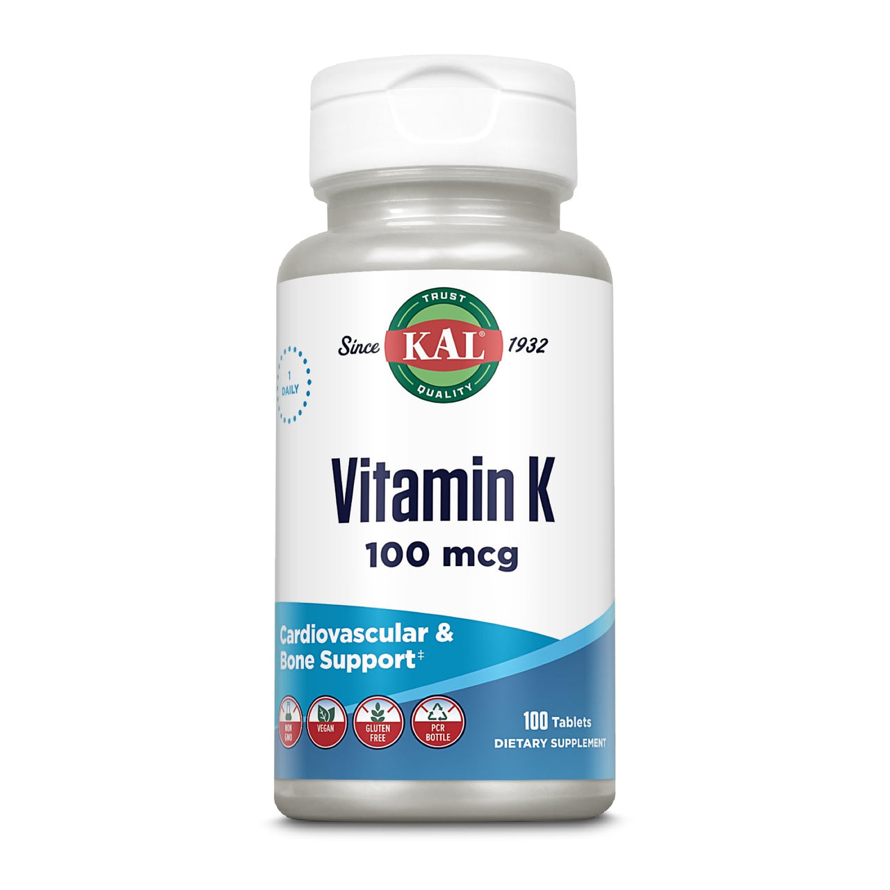 Kal 100 Mcg K1 Tablets, 100 Count