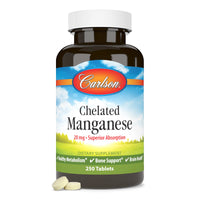 Thumbnail for Carlson - Chelated Manganese, 20 mg - Superior Absorption, Healthy Metabolism, Bone Support & Brain Health, 250 Tablets