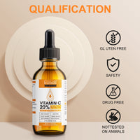 Thumbnail for Premium 20% Vitamin C Serum For Face with Hyaluronic Acid, Retinol & Amino Acids - Boost Skin Collagen,Hydrate & Plump Skin, Anti Aging & Wrinkle Facial Serum 60ml
