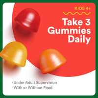Thumbnail for SmartyPants Kids Multivitamin & Fiber Gummies: Prebiotic Fiber to Support Kids Digestion with Vitamin D3, C, Vitamin B12, B6, A, Zinc, Biotin, Folate, Three Fruit Flavors, 90 Count (30 Day Supply)