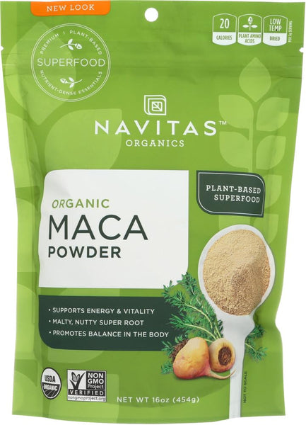 Raw Maca Powder 16 oz Pkg by Navitas Naturals