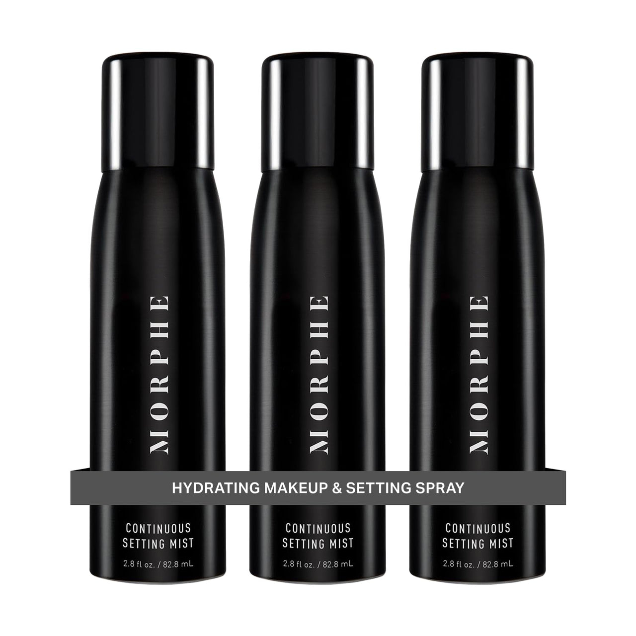 Morphe Continuous Setting Mist - Micro-Fine Makeup Setting Spray with a Natural Radiant Finish - Helps Makeup Resist Caking or Fading & Increases Wear of Foundation (3 Count, 2.8 fl oz)