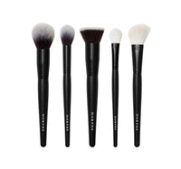 Thumbnail for Morphe Face The Beat Makeup Brushes - 5 Piece Makeup Brush Set with Foundation, Blush, Contour & Blending Brushes - Made with Synthetic Bristles & Includes Makeup Brush Case (5 Count)
