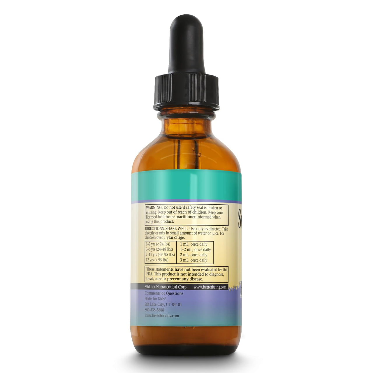 Herbs For Kids Sweet Echinacea - Echinacea Purpurea Root Extract 519 mg - Ages 1 and Up - Made Without Alcohol - 20 Servings - 2 FL OZ