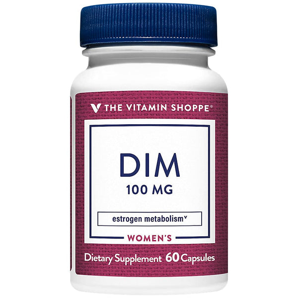 The Vitamin Shoppe DIM 100MG with Bioperine Black Pepper (60 Capsules)