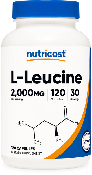 Nutricost L-Leucine 2,000mg, 120 Vegetarian Capsules, Non-GMO, Gluten Free, 30 Servings