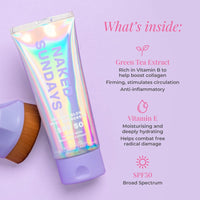 Thumbnail for Naked Sundays SPF50 Golden Glow Body Sunscreen – Broad Spectrum UVA/UVB Protection, Glowy & Shimmering, Fragrance-Free, Firming, Non-Transfer SPF Lotion – 100ml