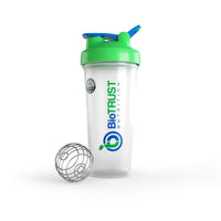 Thumbnail for BioTrust BlenderBottle Classic Shaker Bottle, 28-Ounce with loop, Clear/Green