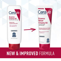 Thumbnail for CeraVe Eczema Relief Creamy Body Oil, Eczema Calming Cream With Colloidal Oatmeal & Safflower Oil For Dry Skin & Itchy Skin Relief, Steroid Free & Paraben Free, 8 Ounce
