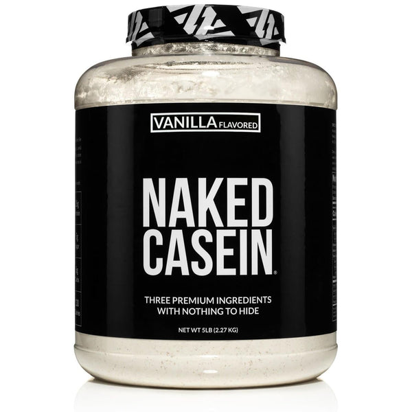 NAKED Casein - Vanilla Micellar Casein Protein - 5 Pound Bulk, NSF Certified, GMO-Free, Gluten-Free, Soy-Free, Preservative-Free - Stimulate Muscle Growth - Enhance Recovery - 61 Servings