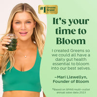 Thumbnail for Bloom Nutrition Greens and Superfoods Powder for Digestive Health, Greens Powder, Digestive Enzymes, Probiotics, Spirulina, Chlorella for Bloating & Gut Support, Green Juice, 30 SVG, Strawberry Kiwi