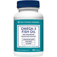 Thumbnail for The Vitamin Shoppe Omega 3 Fish Oil 1100MG EPA DHA - Heart Health, Brain Function & Joint Support, Molecularly Distilled (60 Softgels)