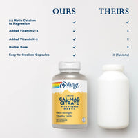 Thumbnail for SOLARAY Calcium Magnesium Citrate w/Vitamin D3 K2 - Calcium Supplements for Women and Men - Bone and Heart Health Support - Cal Mag 2:1 Ratio, Plus Vitamin D 3 and K2, 60-Day Guarantee, 30 Servings