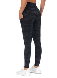 Thumbnail for THE GYM PEOPLE Thick High Waist Yoga Pants with Pockets, Tummy Control Workout Running Yoga Leggings for Women (Medium, Black-Grey Camo)