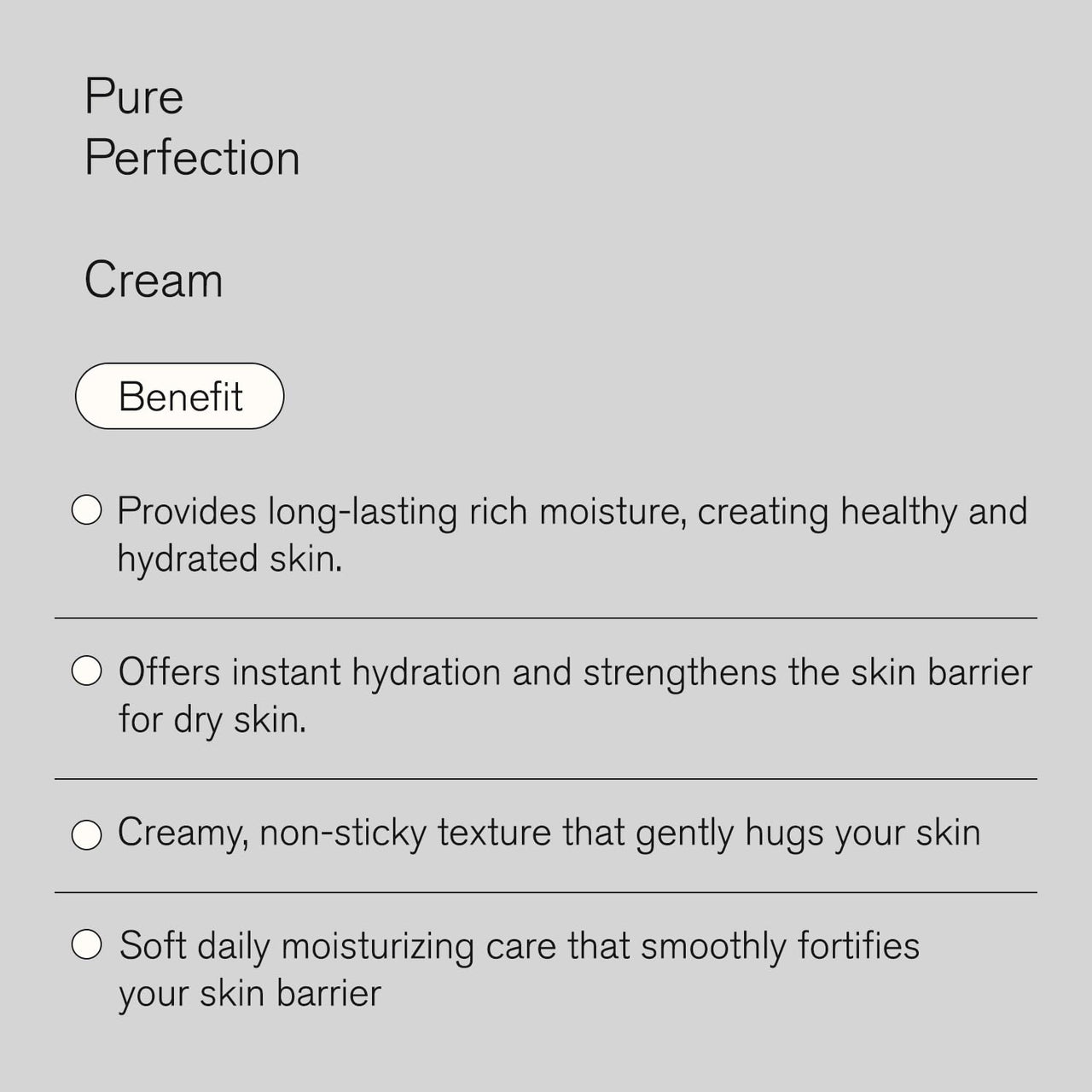 URBANAND Pure Perfection Cream, Vegan Korean Facial Moisturizer, Rich Moisturizing Cream with 10% Panthenol, for Dry and Irritated Skin (50ml / 1.69 fl. oz.), Korean Skin Care