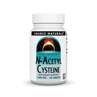 Thumbnail for Source Naturals N-Acetyl Cysteine Antioxidant Support 1000 mg Dietary Supplement that Supports Respiratory Health* - 30 Tablets