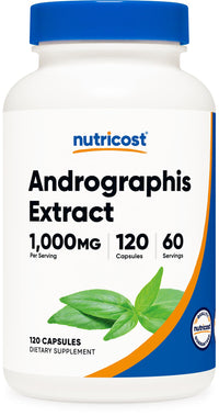 Thumbnail for Nutricost Andrographis Extract Capsules (1000mg) (120 Capsules) - Health and Wellness Vegetarian Supplement, 60 Servings