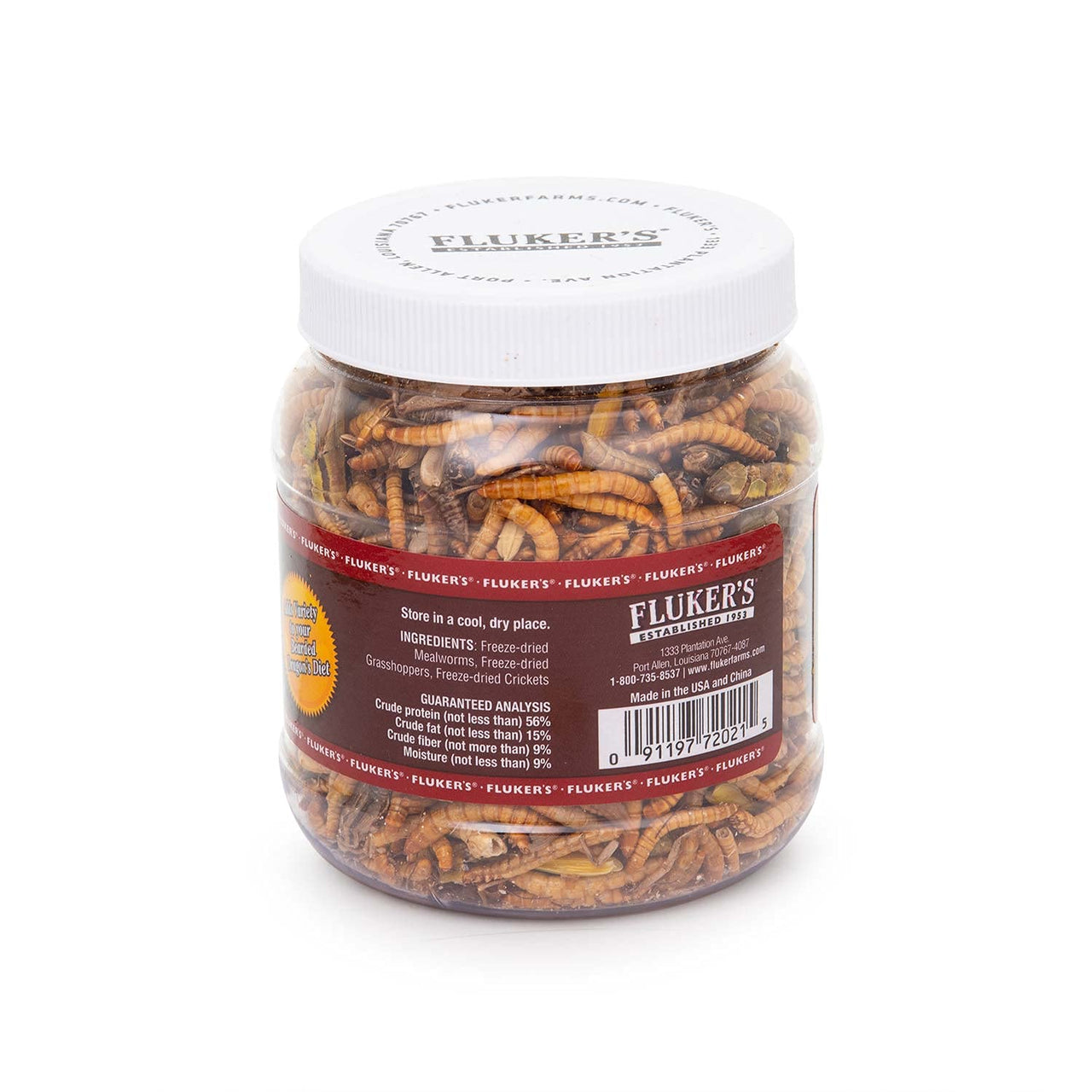 Fluker's Medley Treat for Bearded Dragons, Grasshoppers, Mealworms and Crickets, 1.8 oz
