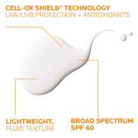 Thumbnail for La Roche-Posay Anthelios Light Fluid Facial Sunscreen SPF 60, Lightweight Sunscreen For Face, Fluid Texture, Broad Spectrum SPF + Antioxidants, Oil Free & Oxybenzone Free, Travel Size 1.7 Fl. Oz.
