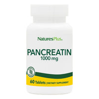 Thumbnail for NaturesPlus Pancreatin - 1000 mg, 60 Tablets - Natural Digestive Enzyme Supplement for Gastrointestinal Support - Contains Amylase, Protease & Lipase - Gluten Free - 60 Servings