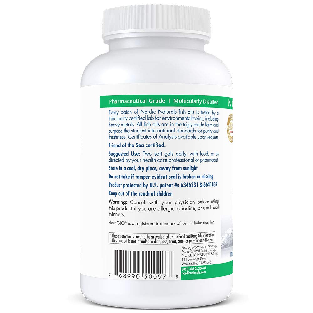 Nordic Naturals ProDHA Eye - Fish Oil, 360 mg EPA, 845 mg DHA, 20 mg FloraGLO Lutein, 4 mg Zeaxanthin, Support for Neurological Function and Long-Term Eye Health*, 120 Soft Gels