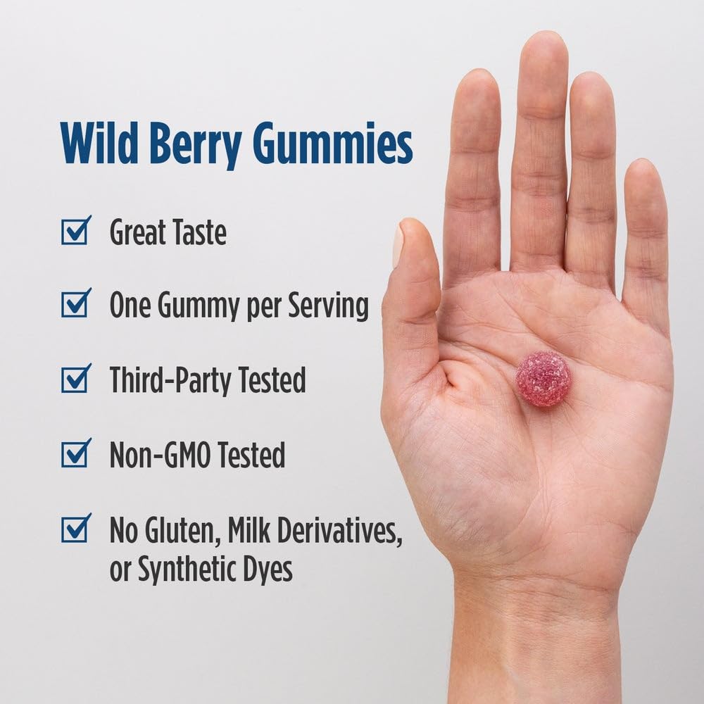 Nordic Naturals Pro Vitamin D3 Gummies, Wild Berry - 120 Gummies - 1000 IU Vitamin D3 - Great Taste - Healthy Bones, Mood & Immune System Function - Non-GMO - 120 Servings
