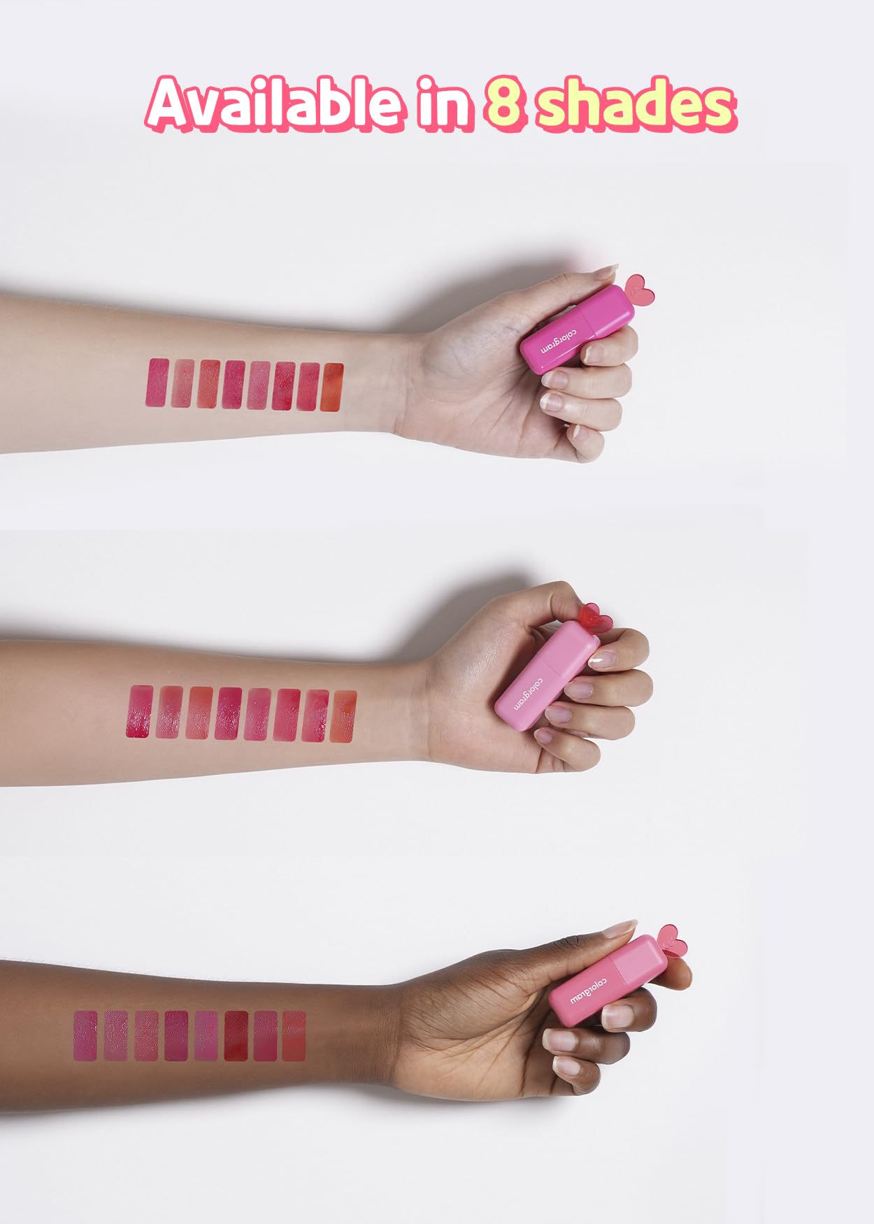 COLORGRAM Juicy Blur Tint 08 Cooling Strawberry | Daily Semi-Matte, Semi-Glossy, Long-Lasting Lip Stain, Moisturizing, Buildable & Blendable, highly Pigmented (0.12 Fl. Oz.)