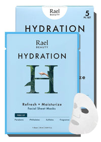 Thumbnail for Rael Face Mask Skin Care, Hydrating Face Masks - Bamboo Facial Sheet Mask, Korean Skincare, Dewy Skin Care, Hydrating and Moisturizing, made with Fruit Extracts, All Skin Types (Hydration, 5 Sheets)