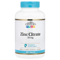 Thumbnail for 21st Century HealthCare Zinc Citrate Tablets 50mg, 360 Count, White