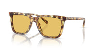 Thumbnail for COACH HC8385U Universal Fit Sunglasses, Honey Tortoise/Amber Solid, 54 mm