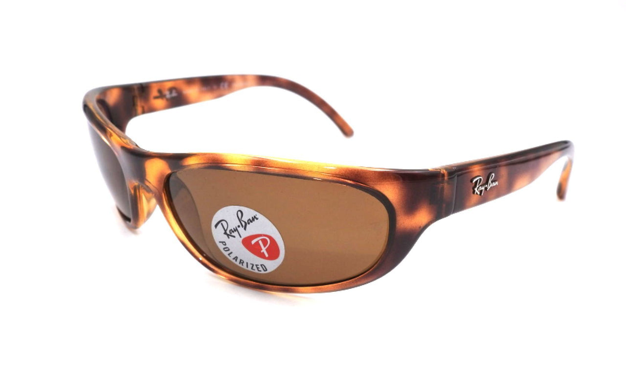 Ray-Ban Men's RB4033 Predator Rectangular Sunglasses, Havana/Polarized Brown, 60 mm