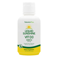 Thumbnail for NaturesPlus Liquid Sunshine Vitamin D3 - 16 fl oz - Tropical Citrus Flavor - Bone Health & Immune System Support - Vegetarian - 32 Servings