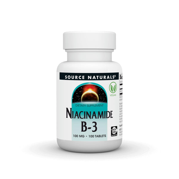 Source Naturals Niacinamide B-3, Dietary Supplement - 100 mg - 100 Tablets