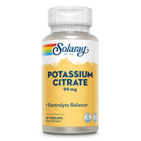 Thumbnail for Solaray Potassium Citrate, Healthy Electrolyte Balance, Nerve & Muscle Function Support, Vegan, 60 VegCaps