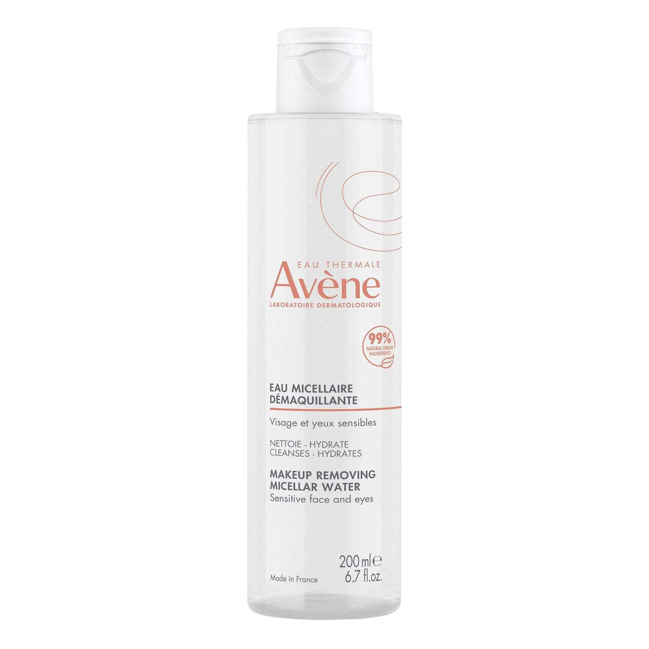Avène Micellar Lotion Cleansing Water - Soap-Free 3-in-1 Cleanser, Toner, Make-up Remover - All Skin Types - Non-Comedogenic - 6.7 Fl Oz