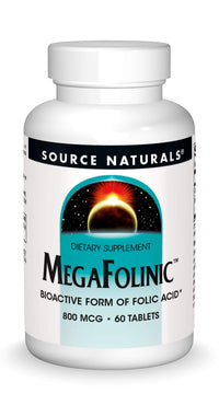 Thumbnail for Source Naturals MegaFolinic 800mcg - 60 Tablets