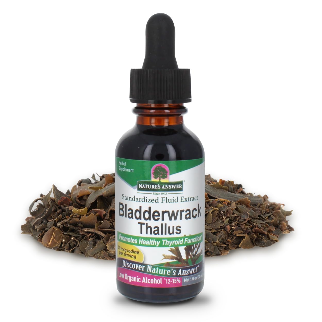 Nature's Answer Bladderwrack Thallus with Organic Low Alcohol 1 Fluid Ounce | Natural Immune Booster | Supports Digestion | Promotes a Healthy Thyroid