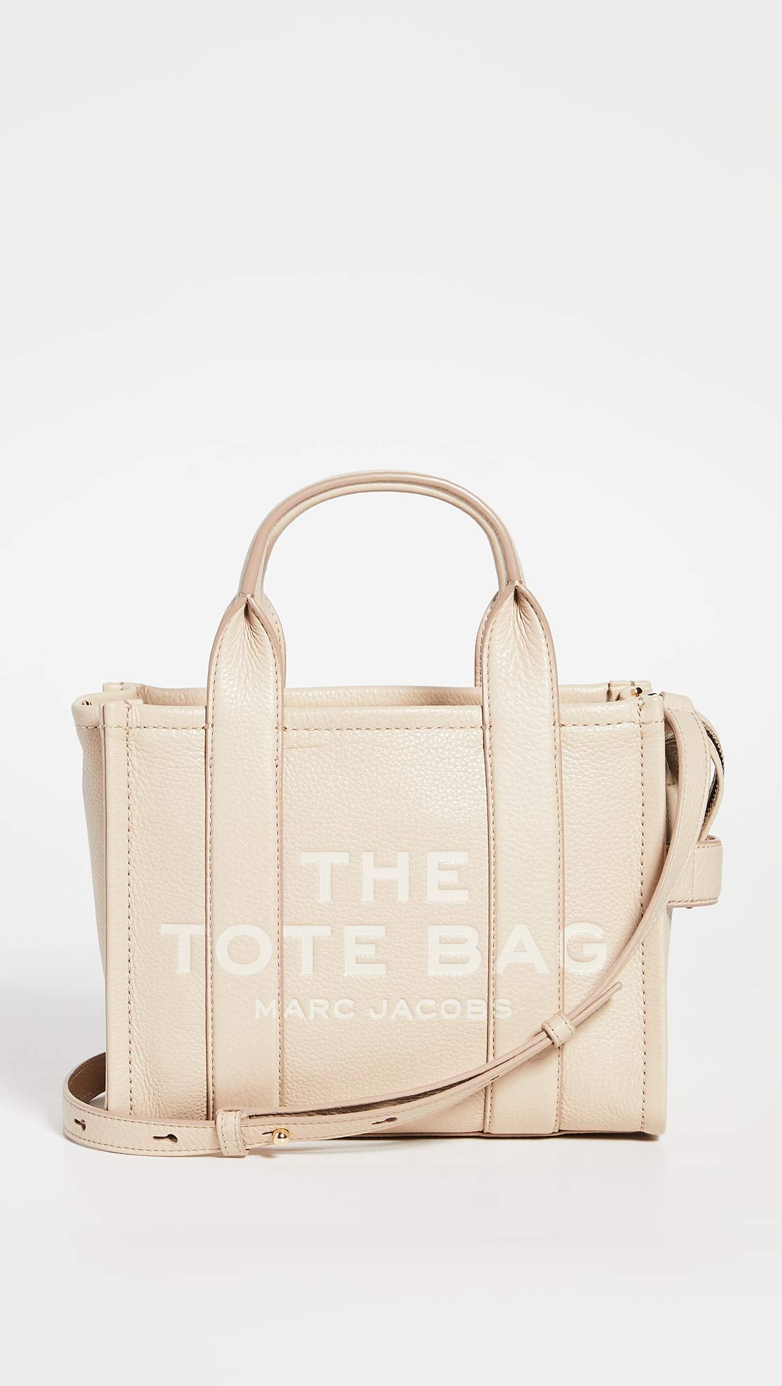 Marc Jacobs Women's The Leather Small Tote Bag, Twine, Tan, One Size