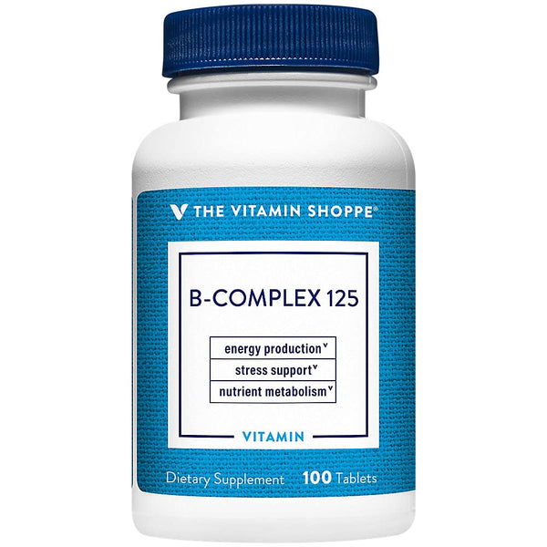 Image 1 of The Vitamin Shoppe Vitamin B-Complex - Energy Metabolism & Nervous System Support, Complete B Vitamins (100 Tablets)