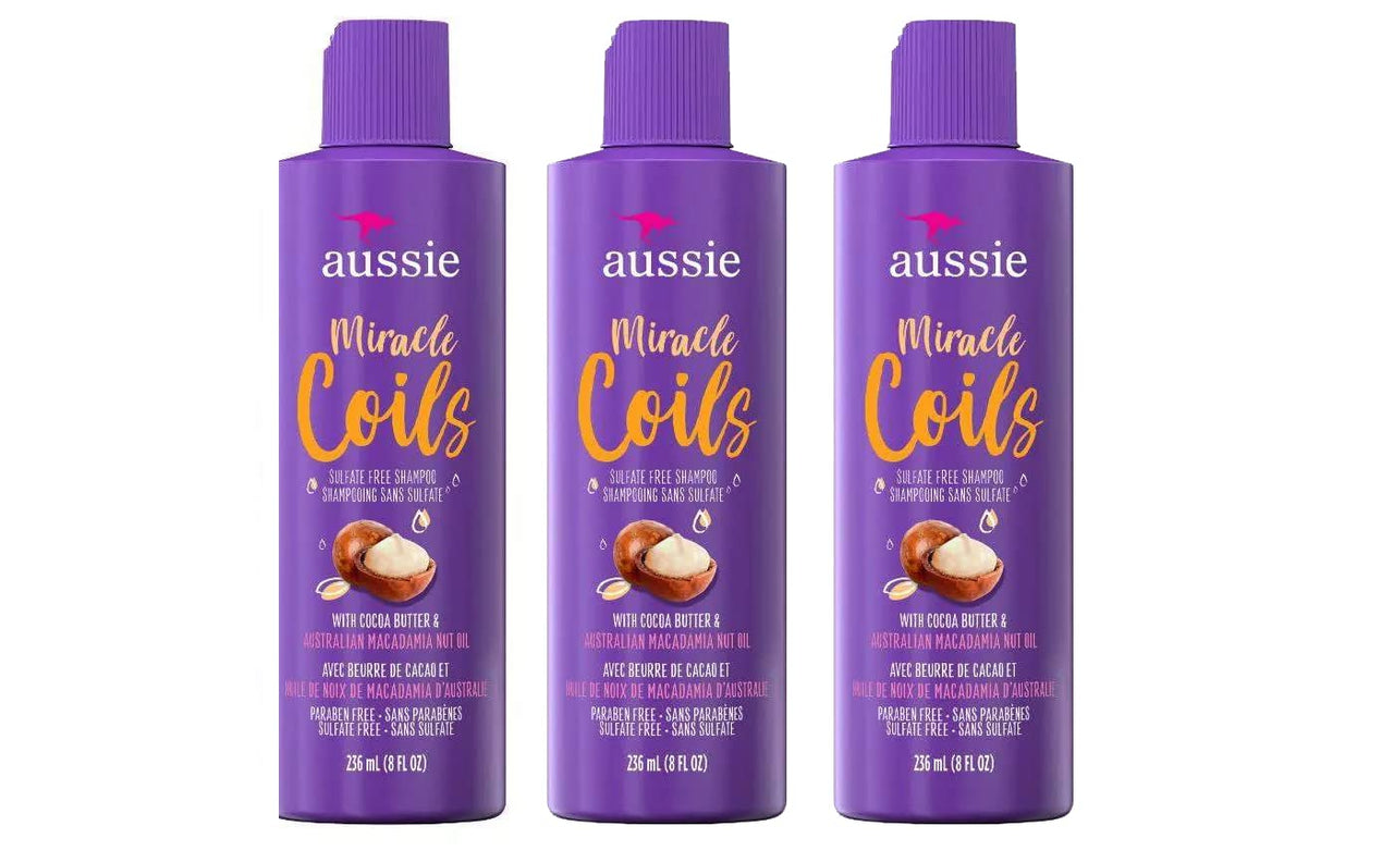 Aussie Coils Sulfate Free Shampoo - 8 fl oz (3 pack)