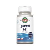 Thumbnail for KAL Liposomal Vitamin K2 Supplement with MK7 100 mcg - High Absorption, Liposomal Technology - Advanced Bone Support - Vegan, Gluten Free, Made Without Soy, 30 Servings, 30 VegCaps