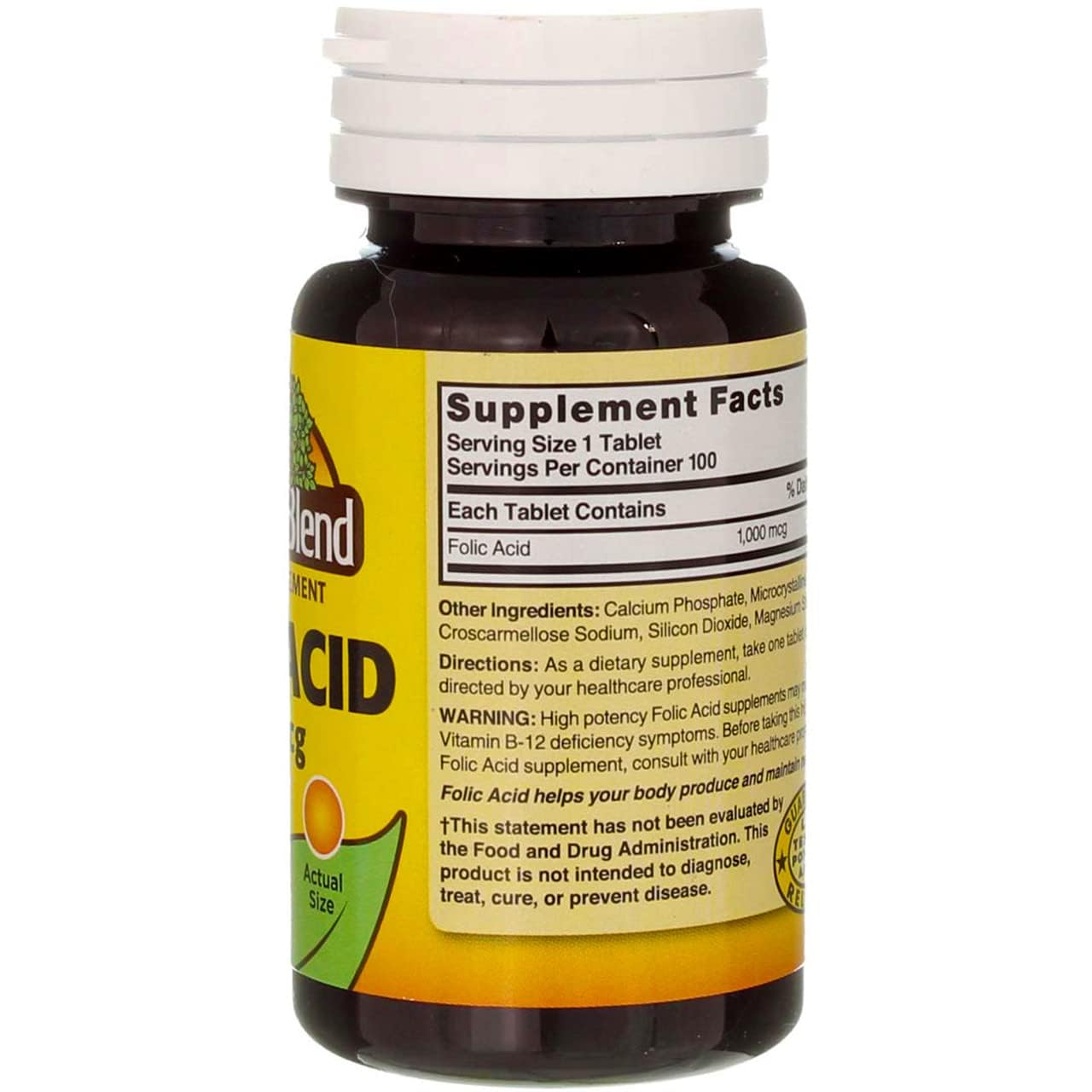 Folic Acid 1000 mcg 1Vitamin 000 mcg 100 Tabs